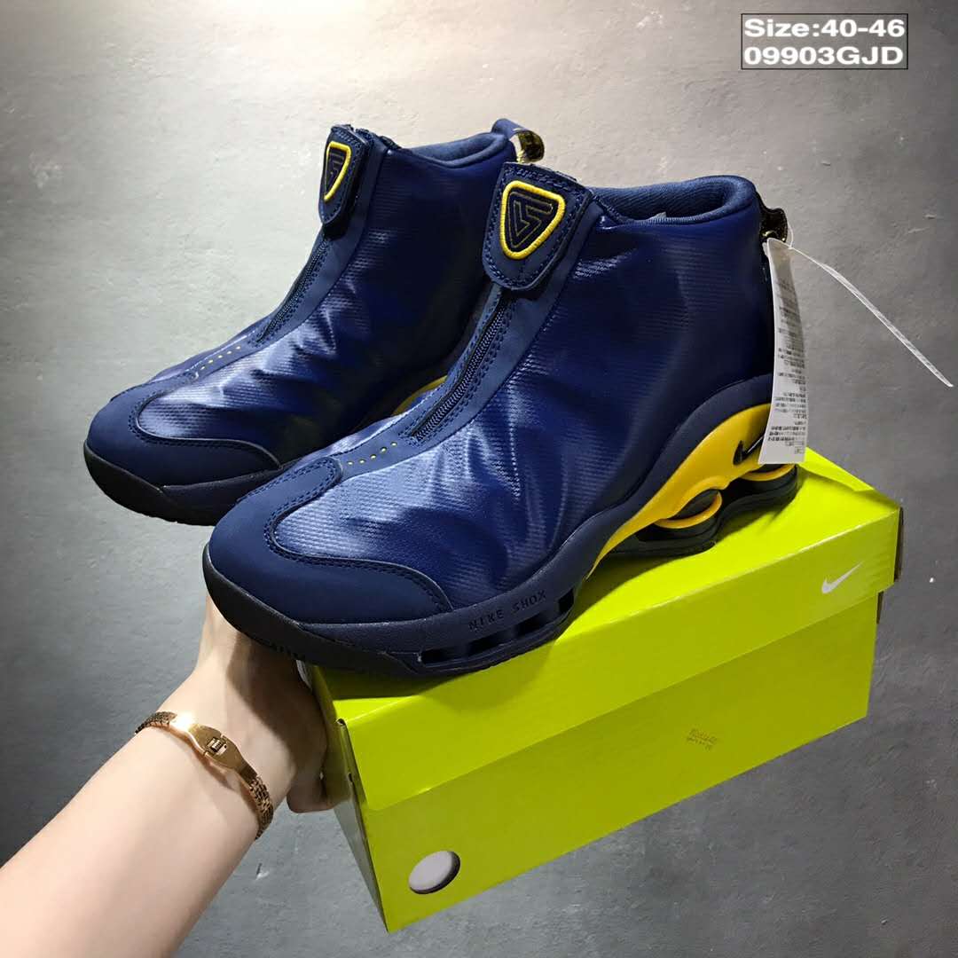 Women Nike Shox VC 1 OG Blue Yellow Shoes